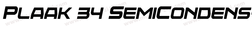 Plaak 34 SemiCondens字体转换
